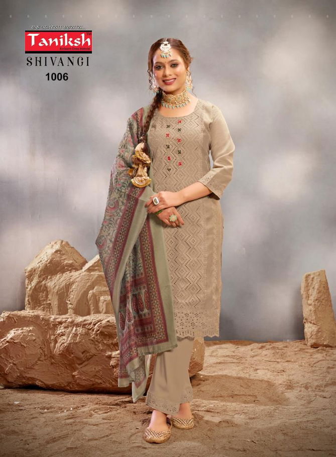 Shivangi Vol 1 By Taniksh Chifli Work Muslin Readymade Suits Wholesale Shop In Surat